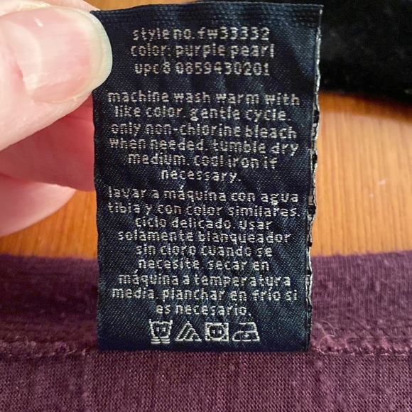 Faded Glory purple henley tunic, 2X - Picture 6 of 7